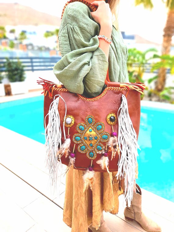 Bohemian Bag Shoulder Bag Hippie Bag Boho Bag Ibiza Bag Handmade Bag Bohemian Bag
