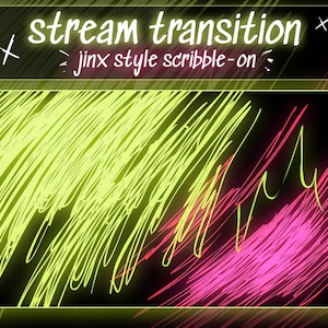 Twitch Stream Scene Stinger Transition, Arcane Jinx Stinger Twitch Transition, Neon Stream Transition, League of Legends Stinger Transition