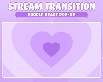 Purple Heart Stinger Transition for Twitch Stream