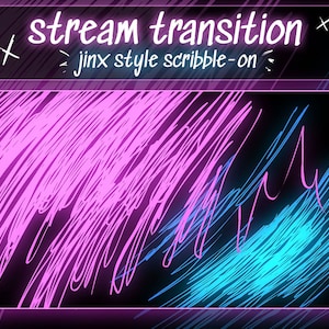 Twitch Stream Scene Stinger Transition, Arcane Jinx Stinger Twitch Transition, Neon Stream Transition, League of Legends Stinger Transition