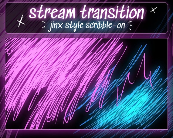 Arcane Jinx Scribble-On Stream Transition: Neon Stinger Scene (Digital Download)