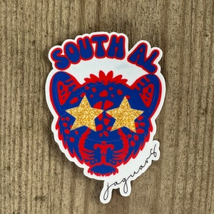 South Alabama Jaguars Sticker - 3 Inch USA Decal - Mobile AL College Vinyl - Sun Belt Conference Laptop Water Bottle - Jaguar Pride Gift