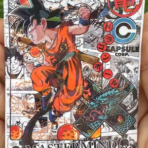 Dragon Ball DBZ résistant à l'eau taille carte standard en verre brisé Holo
