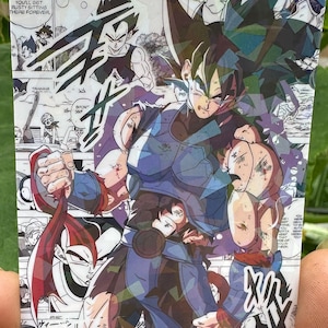 Dragon Ball DBZ résistant à l'eau taille carte standard en verre brisé Holo