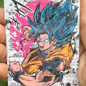 Dragon Ball DBZ résistant à l'eau taille carte standard en verre brisé Holo