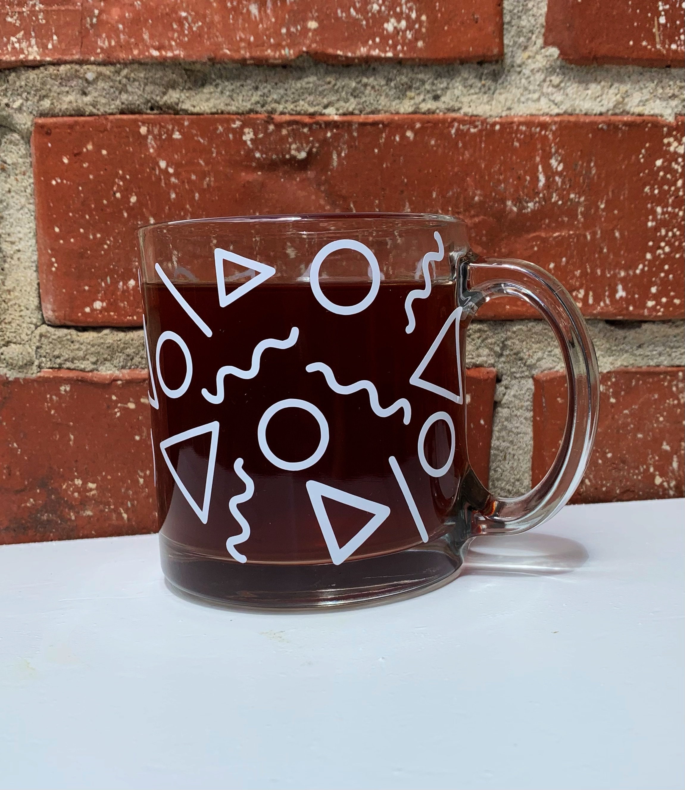 Personalized Clear Glass Coffee Mug Etsy