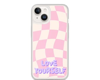 Love Yourself- Checker iPhone Case