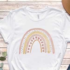 Boho Rainbow Shirt, Retro Rainbow Shirt, Women Shirt, Boho Vintage Shirt, Retro Boho Shirt, Love Rainbow Tshirt, Graphic Tee