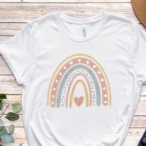 Boho Rainbow Shirt, Retro Rainbow Shirt, Women Shirt, Boho Vintage Shirt, Retro Boho Shirt, Love Rainbow Tshirt, Graphic Tee