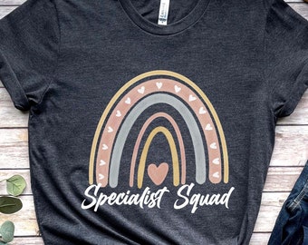 Equipo de especialistas, Camisa de especialista, Especialista enseña regalo, Regalo de especialista, Camisa de especialidades, Profesor de especialidades, Camisas profesionales