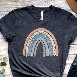 Boho Rainbow Shirt, Retro Rainbow Shirt, Women Shirt, Boho Vintage Shirt, Retro Boho Shirt, Love Rainbow Tshirt, Graphic Tee