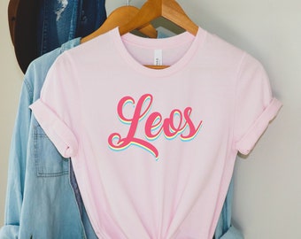 Minimalistyczna koszulka Leo, koszulka zodiakalna Leo, prezent Leo, zabawna koszulka Leo, astrologia Leo, prezenty zodiakalne, zodiakalny lew, urodziny Leo, kobiety Leo, znak zodiaku Leo