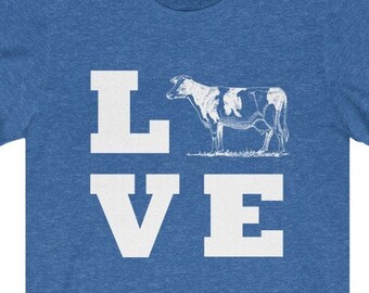 Cow Gift Womens Cow Shirt Women Cow Farm Unisex Jersey Short Sleeve Tee