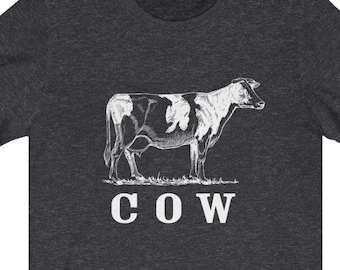 Vaca amor vaca regalo vaca amante camisa de campo vaca granjero camisa unisex jersey camiseta de manga corta