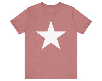 Camiseta gráfica de estrella blanca / Camisa de estrella, camiseta náutica minimalista