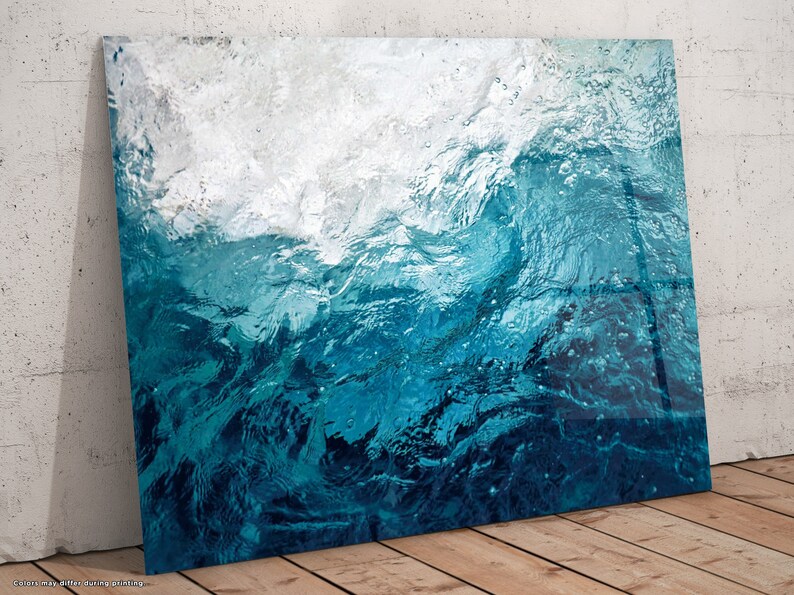Glass Wall Art Ocean Glass Art Tempered Large Glass Wall Art Etsy