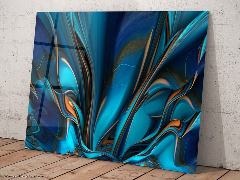 Abstract Glass Art Glass Printing Art Durable Glass Panel Etsy