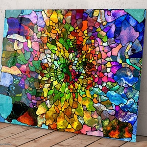 Mosaic Wall Art Durable Glass Panel Glass Printing Decor Tempered Glass Art Gift Glass Wall Decor Large Wall Art Stepmom Gift