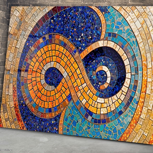 Infinity Symbol Glas Wand Kunst-Runde Antike Mosaik-Moderne Kunst-Runde Glas Wand Kunst-Home Dekoration infinity Interior Design Wandbehänge