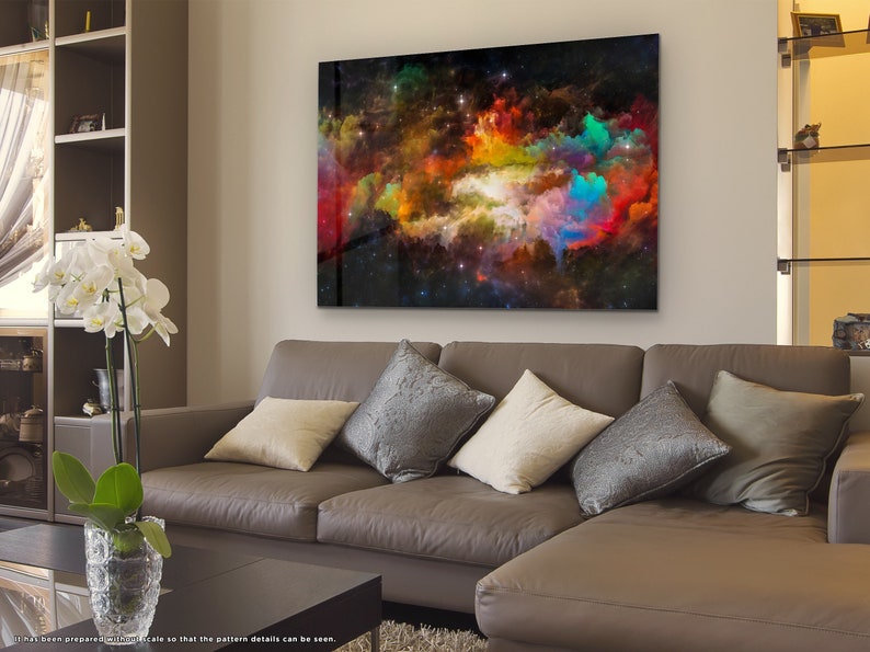 Modern Glass Wall Art Etsy