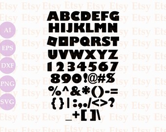 Roblox Font Svg Etsy - alphabet roblox letter font