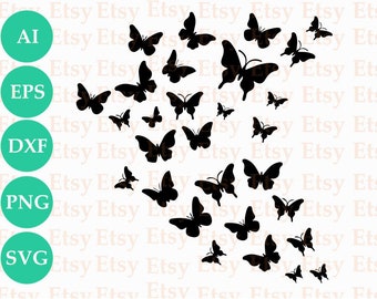 Swarm Of Butterflies Etsy