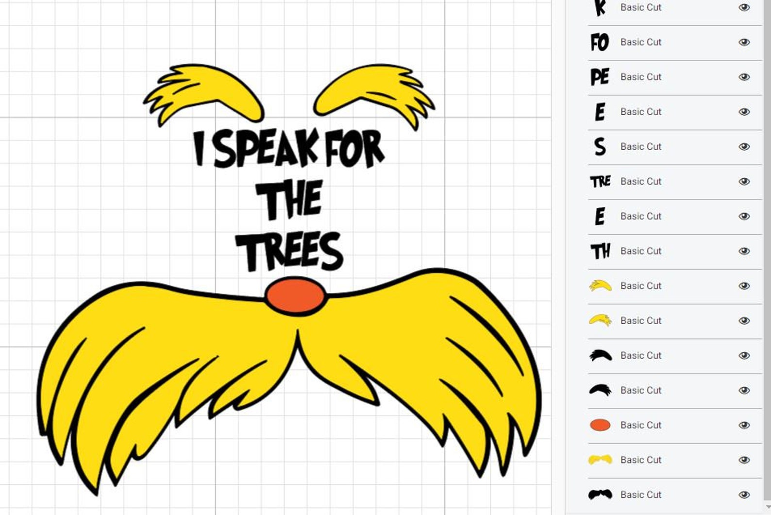 The Lorax Face Template The Lorax Face Template