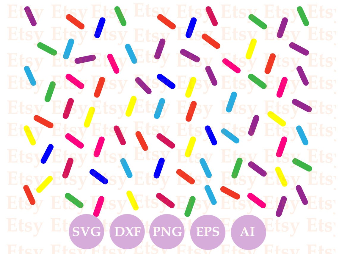 Sprinkle Svg Donut Sprinkles Svgdoughnut svgColorful Sticks | Etsy