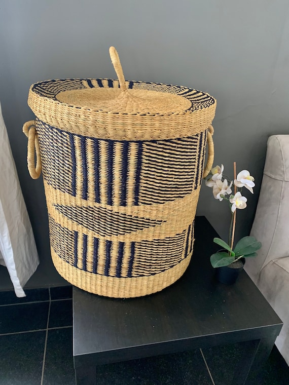 Woven Laundry Basket African Storage Basket Woven Hamper - Etsy UK