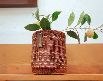 Mini planters, African basket, storage basket, hand woven basket, decorative basket, woven basket