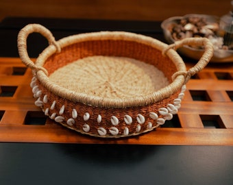 Hand made trays, decorative woven trays, unique woven trays, African storage trays, natural woven basket,