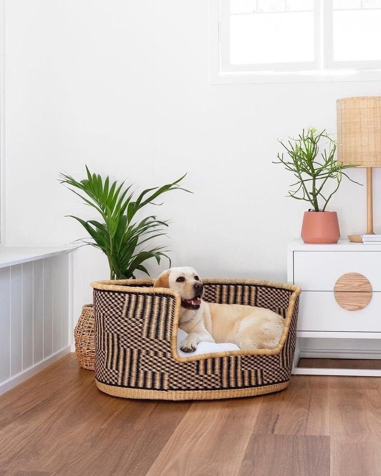 Woven dog bed African woven dog basket Large dog bed Etsy