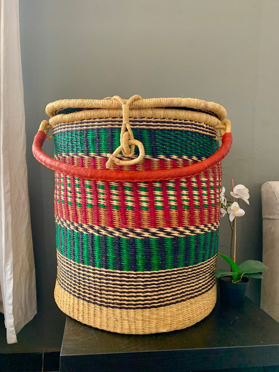 African Basket, African Storage Basket, Bolga Laundry Basket, Home