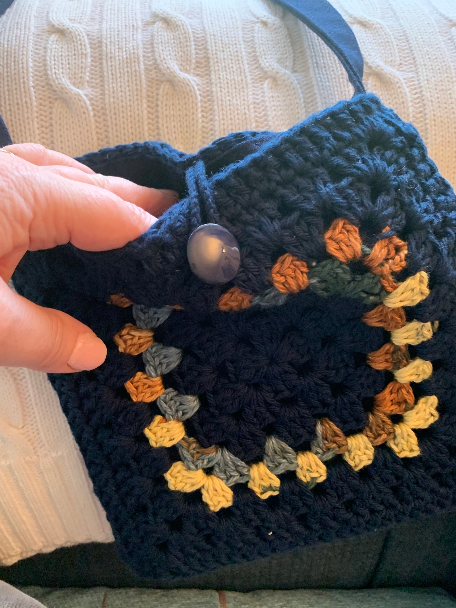 Crochet cross body bag Etsy