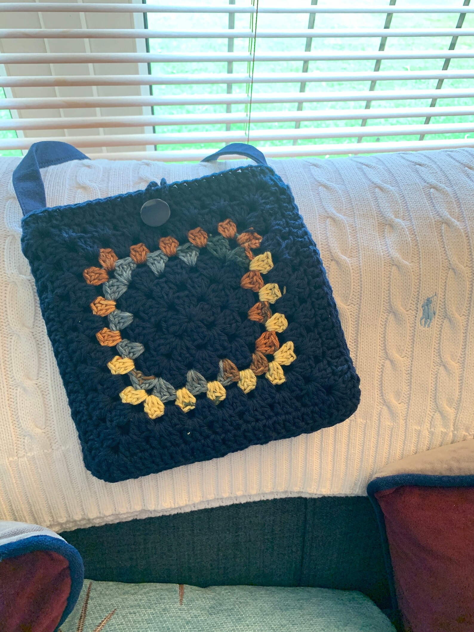 Crochet cross body bag Etsy