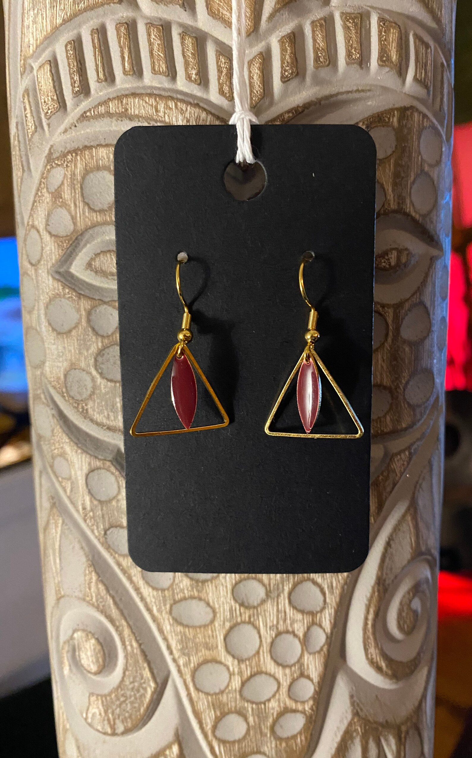Triangle earrings Etsy