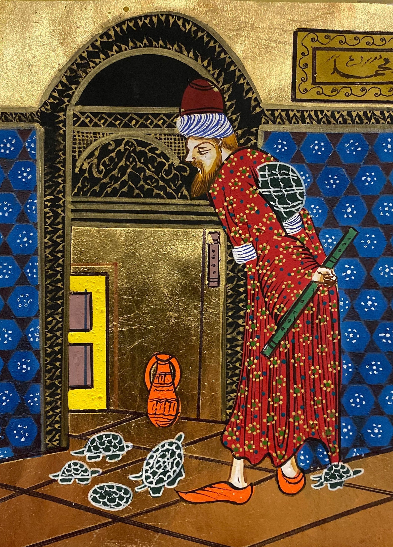 Handmade Turkish/ottoman Miniature Painting on Islamic Manuscript