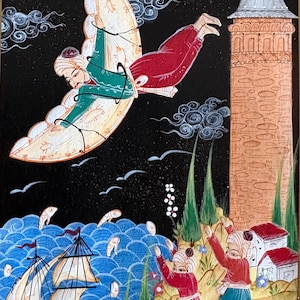 Otomdan Miniature Painting/ ‘Polymath Ahmed the wise’ (Hezarfen Ahmet Çelebi)