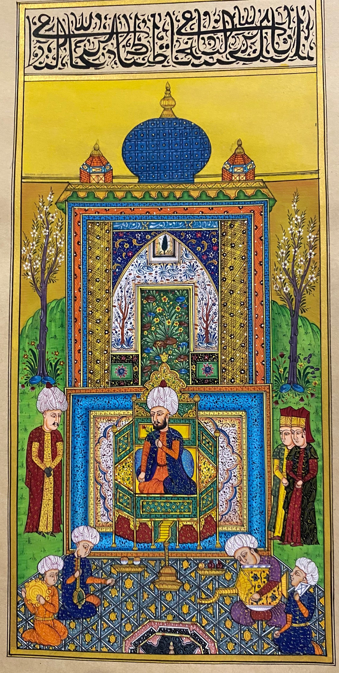 Handmade Ottoman Miniature Painting / Suleyman the Magnificent Etsy