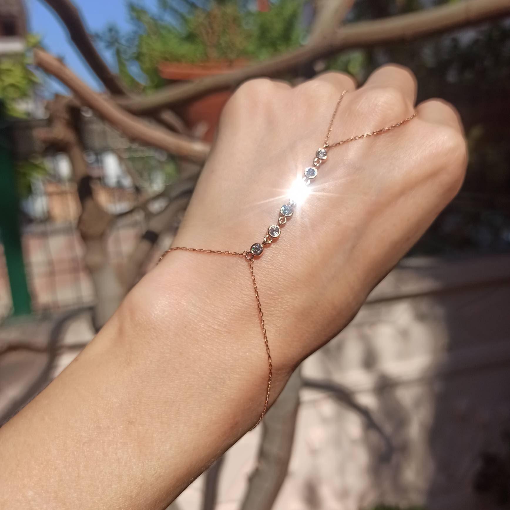 Handlet Pulsera rabe Pulsera esclava Plata de ley Bahamas Bisel