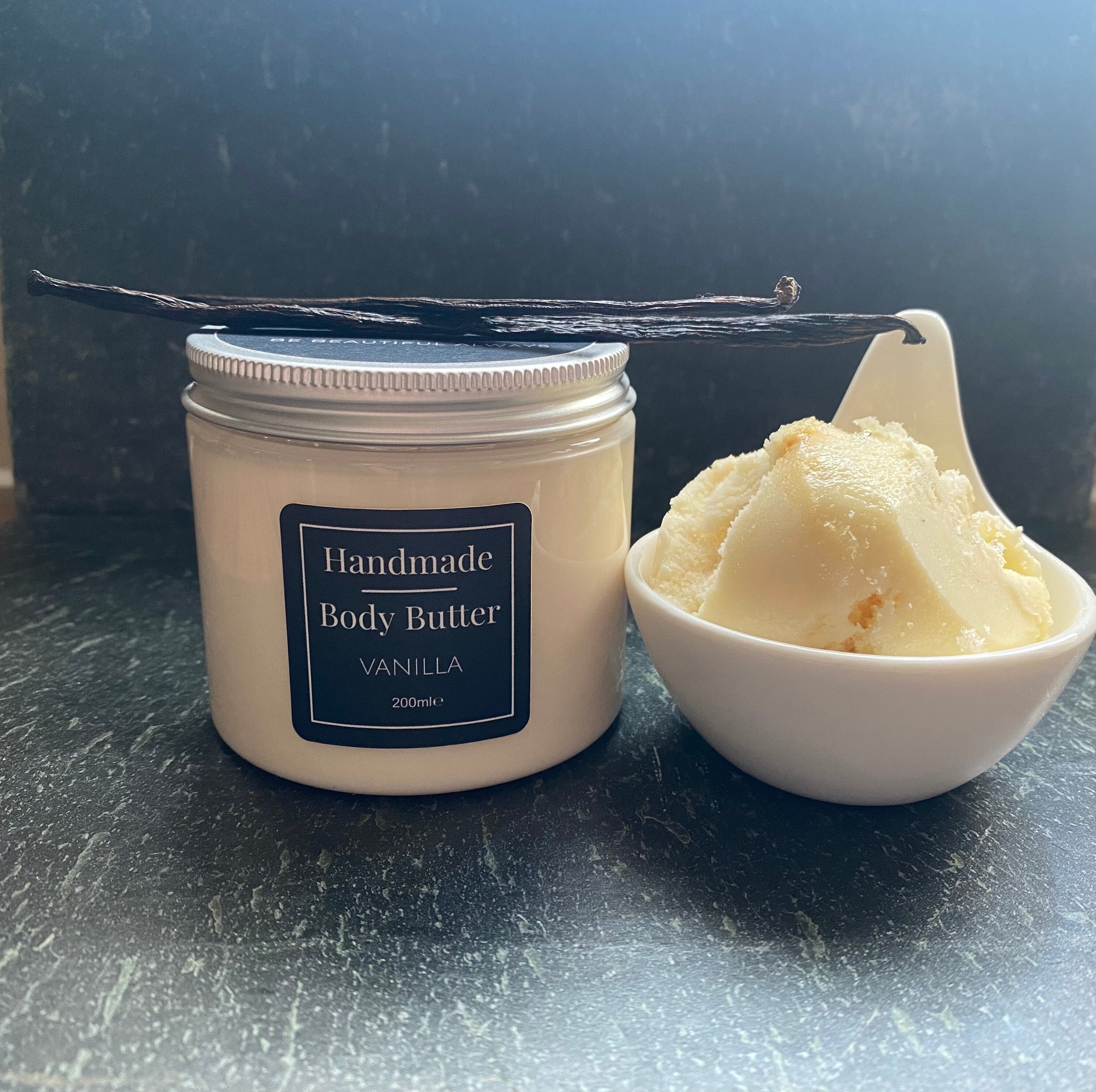 Handmade Body Butter Shea & Cocoa Butter Vanilla Vegan Etsy UK