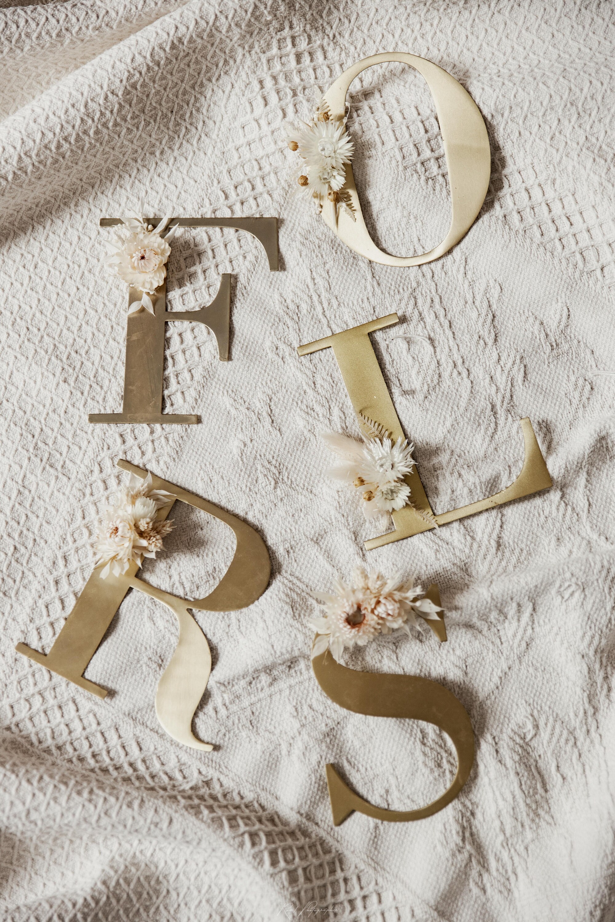 Lettre Fleurs Séchées