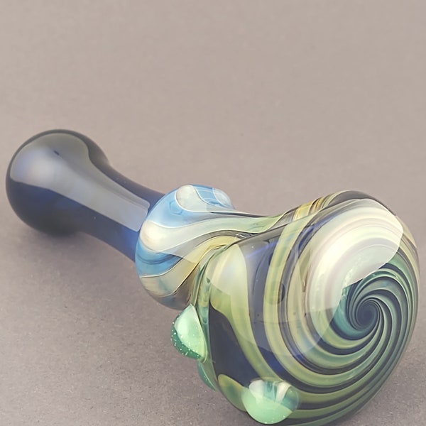 Gold and Silver Fumed Glass Pipe