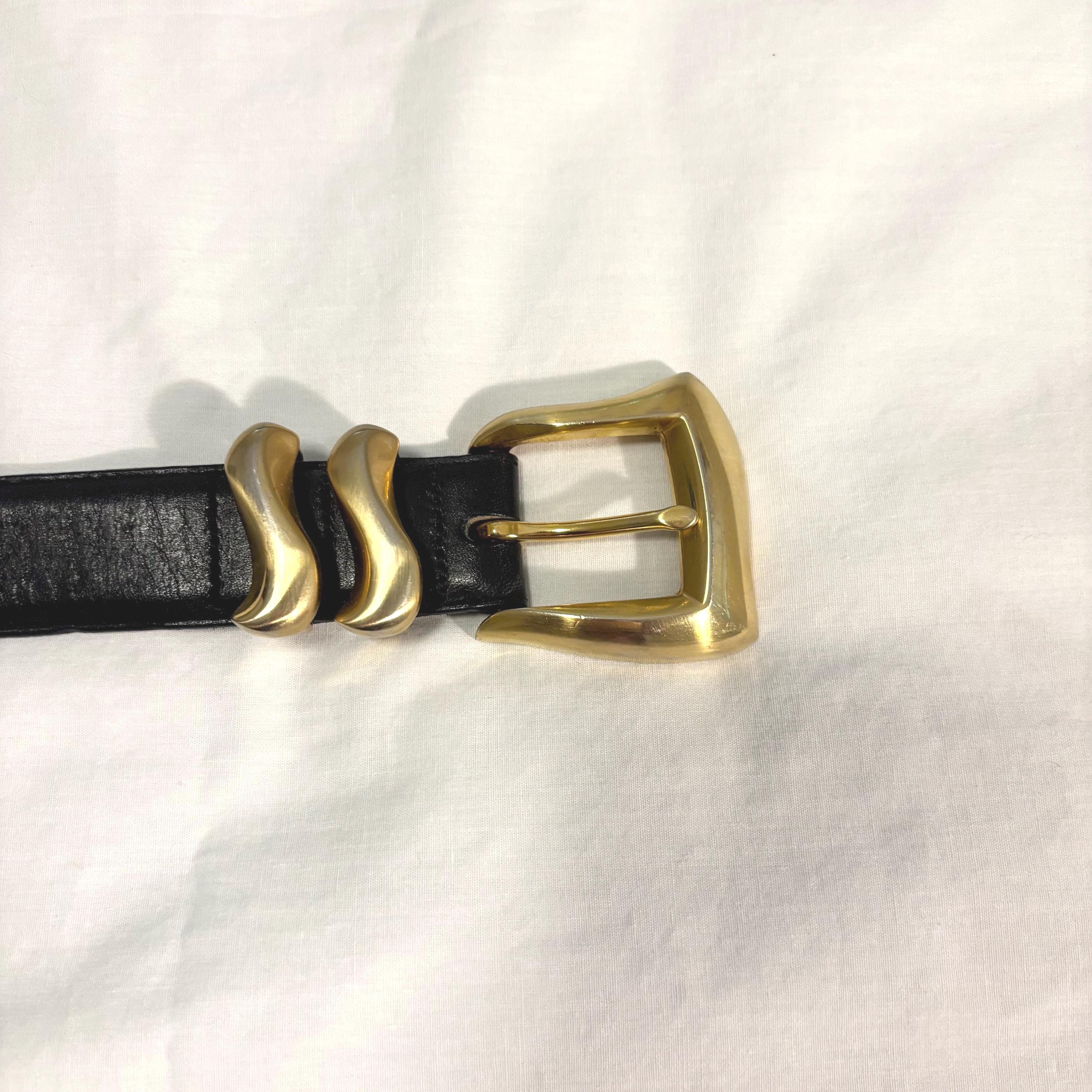 90s Gold Buckle Belt - Etsy display picture 1