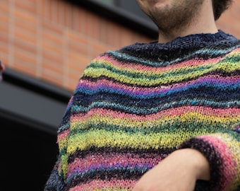 Unisex colorful wool sweater