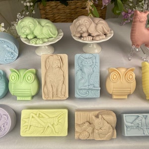 Unique Animal Shaped Goat’s Milk Scented & Unscented Gift Soaps - Cats, Dogs, Birds