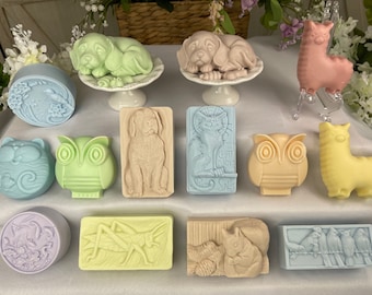 Unique Animal Shaped Goat’s Milk Scented & Unscented Gift Soaps - Cats, Dogs, Birds