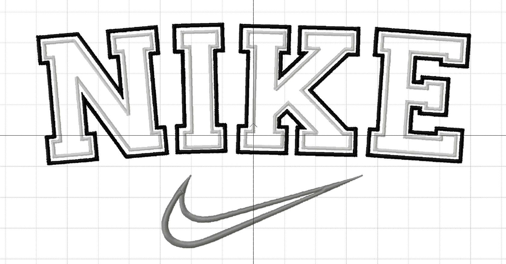 Nike Inspired Embroidery File Pes Hus Bak Jef | Etsy