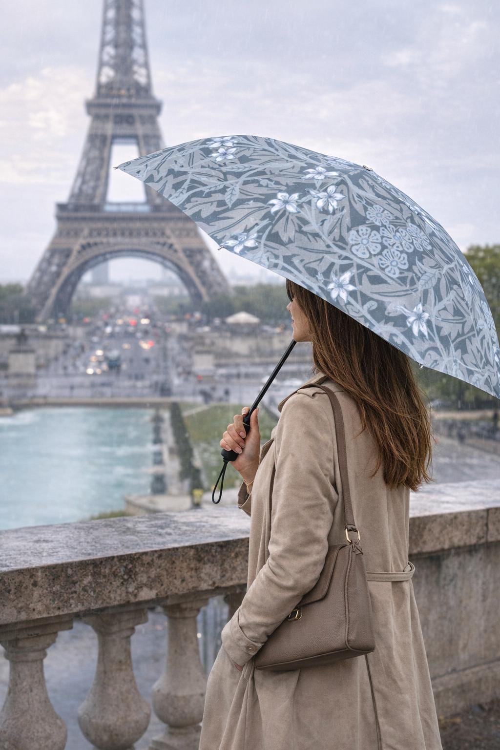 William Morris Floral Umbrella, UV Protection Travel Umbrella - Etsy