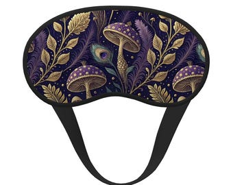 Mushroom Sleep Mask | Enchanted Forest Satin Eye Mask